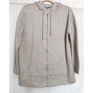 Halston Heritage cream zip up hoodie